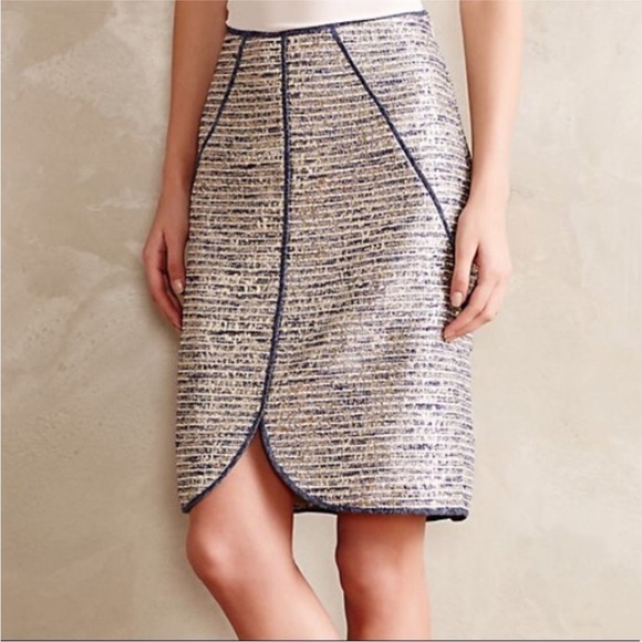 Anthropologie Dresses & Skirts - Anthropologie Ranna Gill Eclat Pencil Skirt Metallic Women’s Size 2
